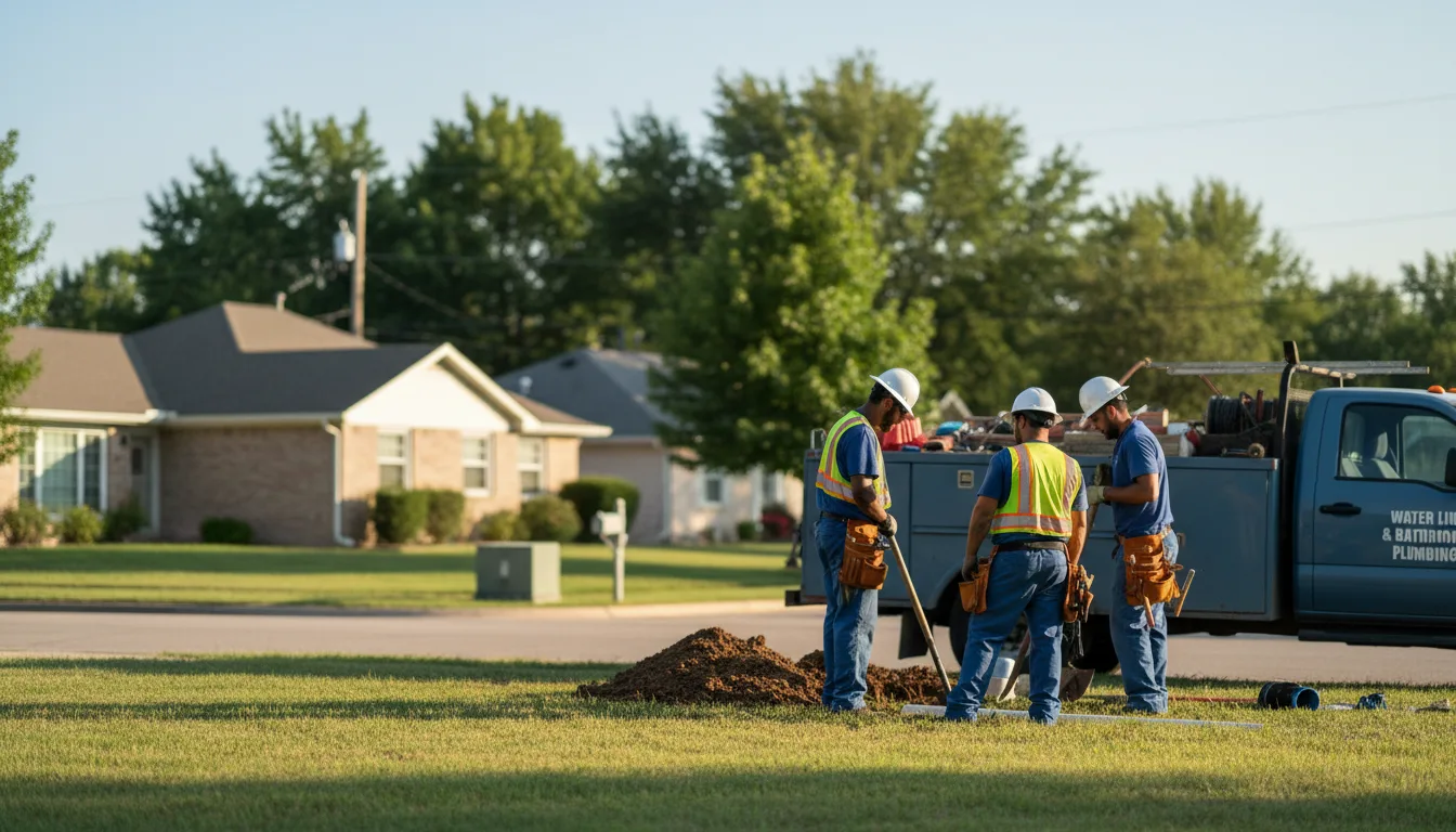 Residential water line and bathroom plumbing service in Umbarger, TX
